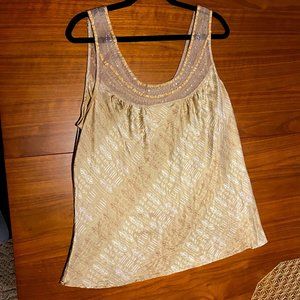 Vintage Old Navy silk and beads camisole/tank top